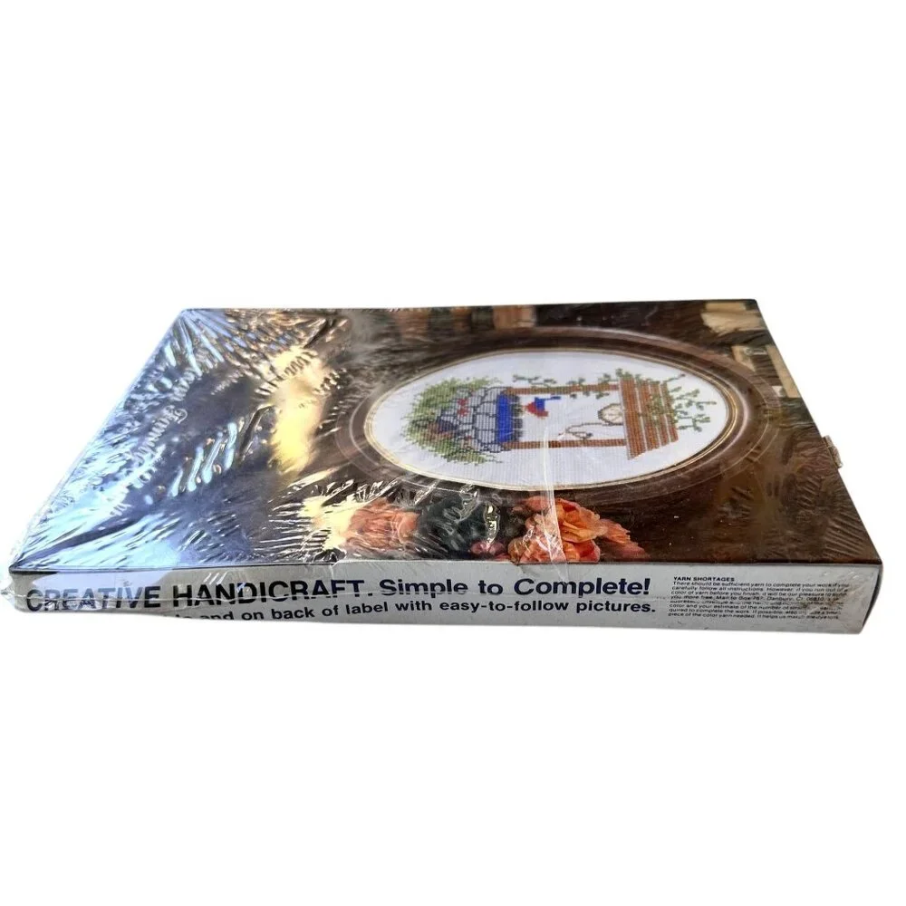 American Family Crafts Counted Cross Stitch Kit 5706 Wishing Well 5 x 7  Frame